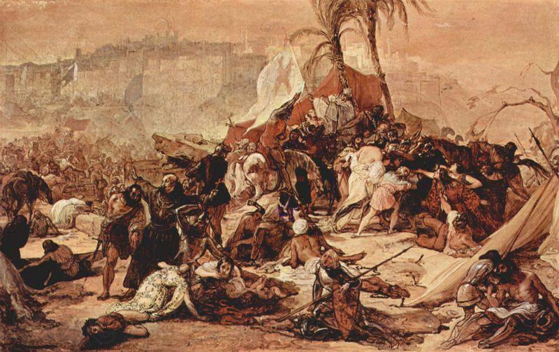 Francesco Hayez The Seventh Crusade against Jerusalem Spain oil painting art